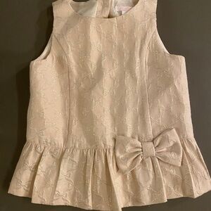 Janie and Jack Cream Tank Top with Bow